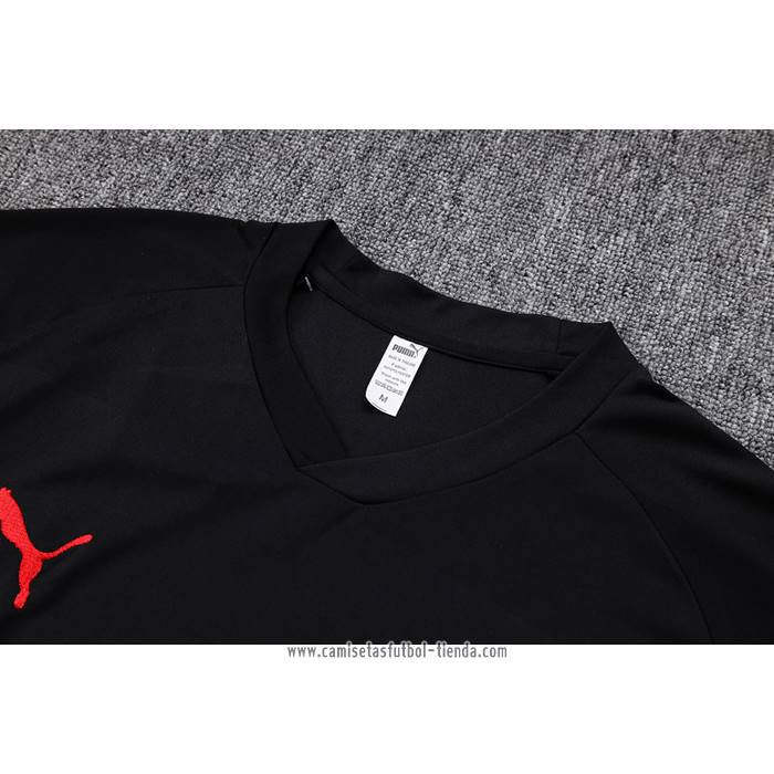 Chandal del AC Milan 2022 2023 Manga Corta Negro - Pantalon Corto